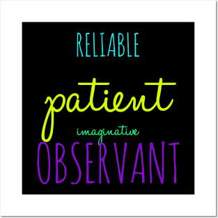 ISFJ Reliable Patient Imaginative Observant Posters and Art